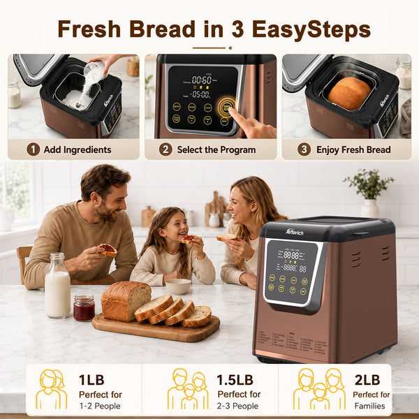 Afterich 25-in-1 Automatic Bread Maker