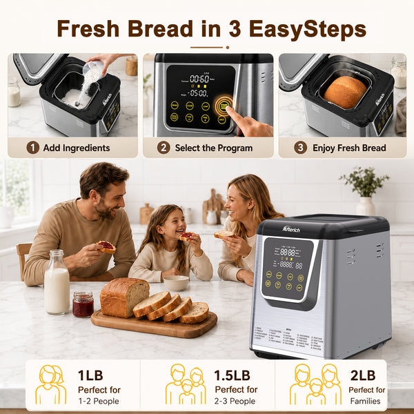 Afterich 25-in-1 Automatic Bread Maker